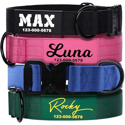 Customizable Tactical Dog Collar for Medium to Large Breeds