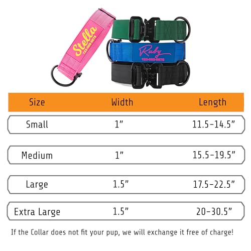 Customizable Tactical Dog Collar for Medium to Large Breeds