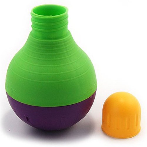 Interactive Dog Toy: Starmark Bob-A-Lot, Large, Yellow/Green/Purple
