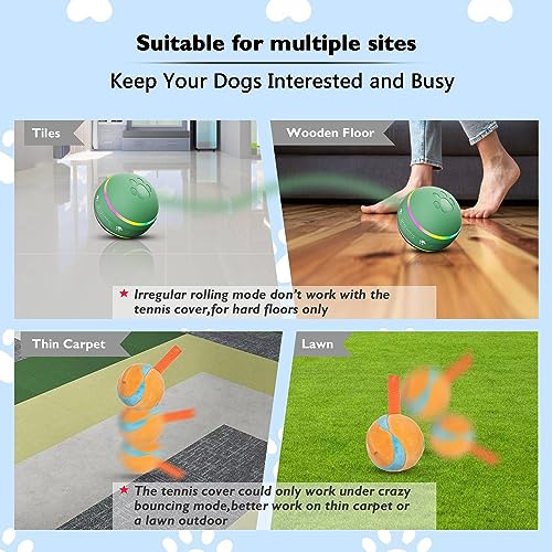 Interactive Dog Toys: Active Rolling Tennis Ball for Dogs