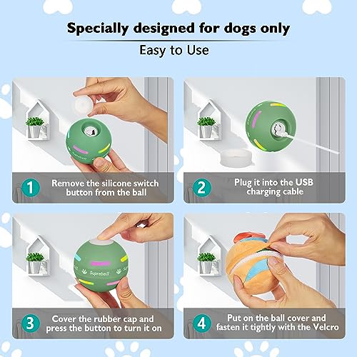 Interactive Dog Toys: Active Rolling Tennis Ball for Dogs