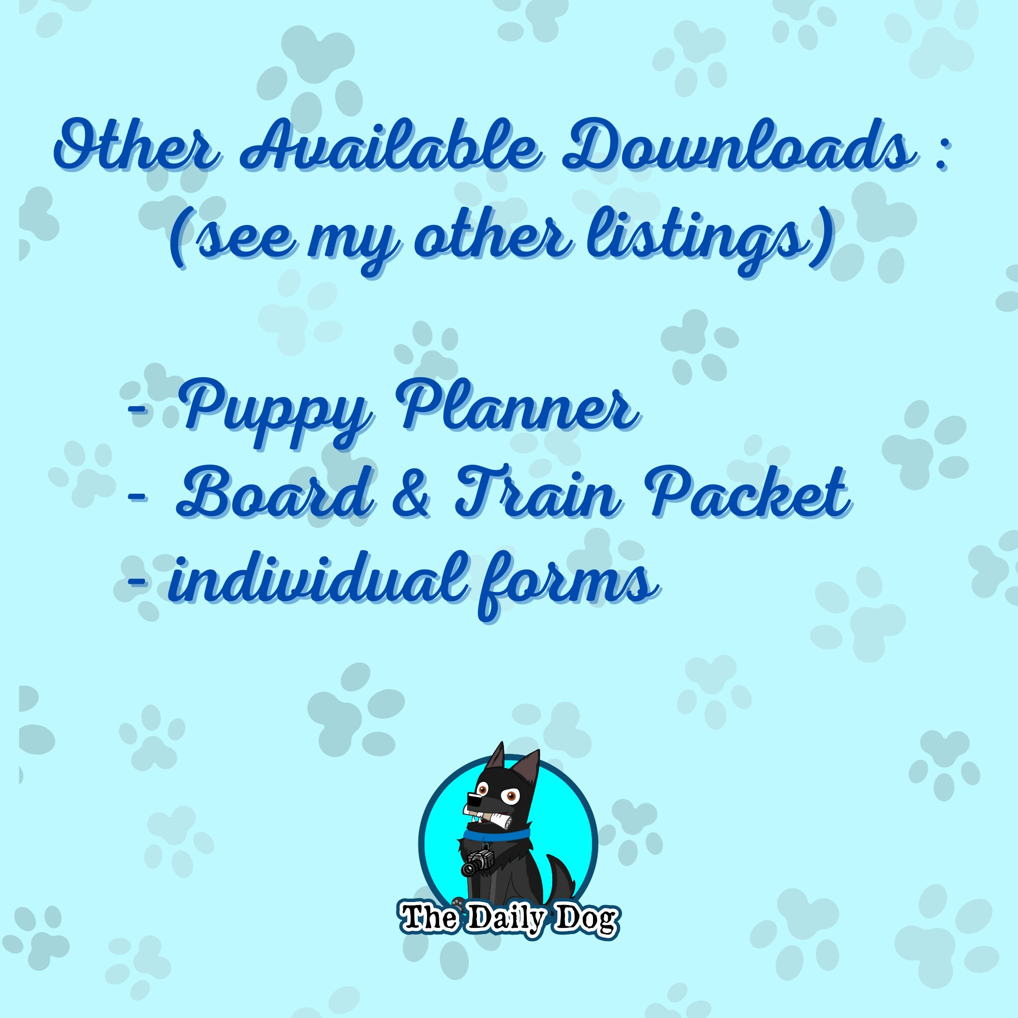 Professional Dog Trainer's Printable Dog Training Homework