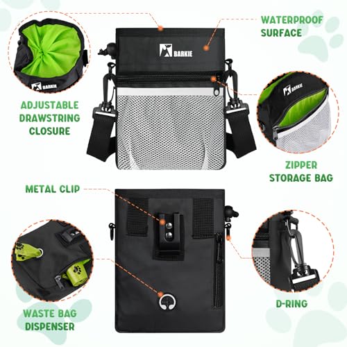 BARKIE Dog Treat Pouch with Pet Training Clickers