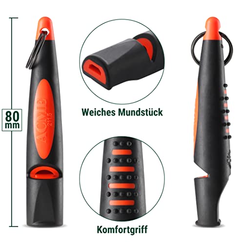 ACME Black/Day Glow Orange Dog Training Whistle