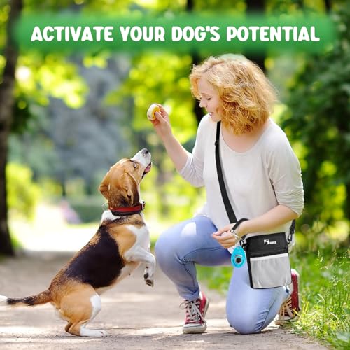 BARKIE Dog Treat Pouch with Pet Training Clickers