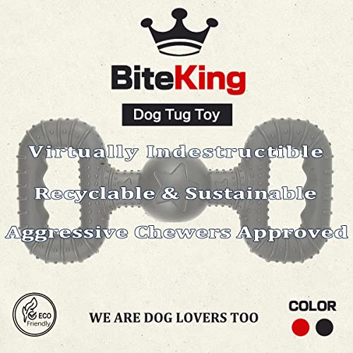 Durable BiteKing Rubber Dog Toy for Aggressive Chewers