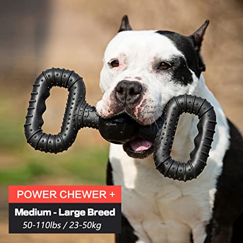Durable BiteKing Rubber Dog Toy for Aggressive Chewers