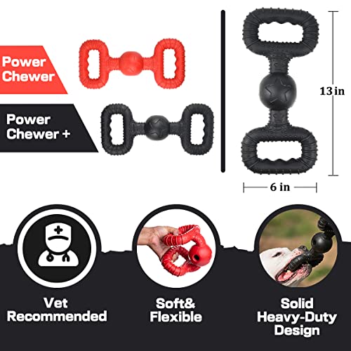 Durable BiteKing Rubber Dog Toy for Aggressive Chewers