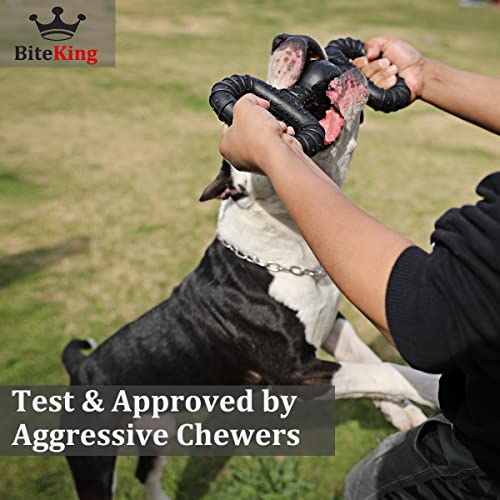 Durable BiteKing Rubber Dog Toy for Aggressive Chewers