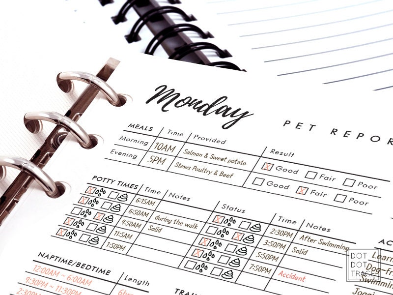 7 Day Pet Report Card Templates - Printable PDF