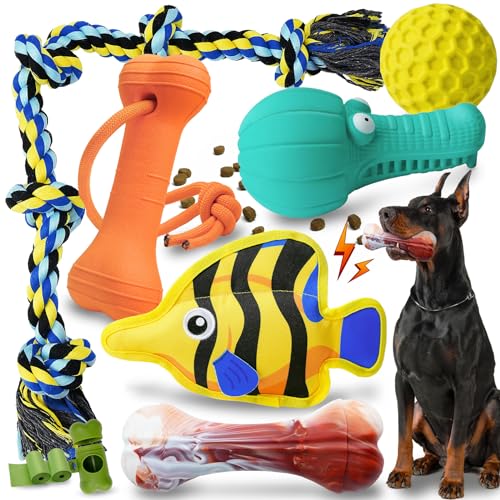 Indestructible Dog Chew Toys Set for Aggressive Chewers