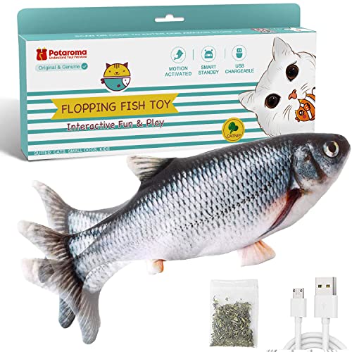 Interactive Flopping Fish Cat Toy for Dogs, 10.5