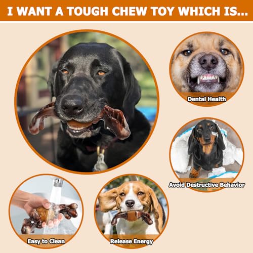 Bacon Flavor Tough Dog Chew Toy with Interactive Fun