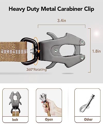 Tactical Bungee Dog Leash with Dual Handles