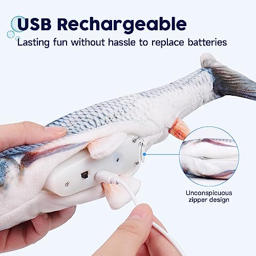 Interactive Flopping Fish Cat Toy for Dogs, 10.5