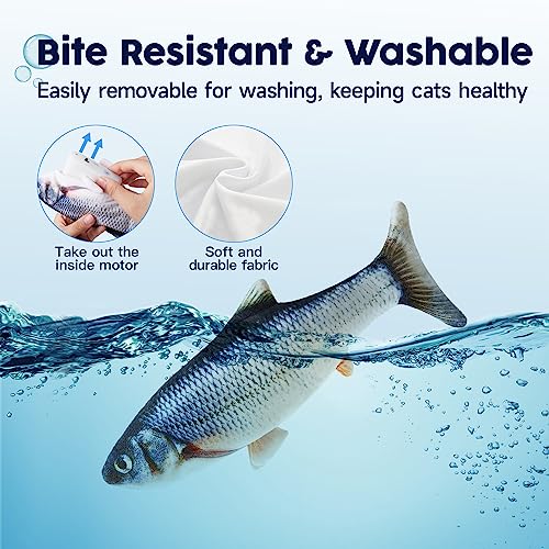 Interactive Flopping Fish Cat Toy for Dogs, 10.5