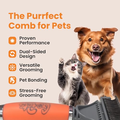 GoPets 2-Sided Dematting Comb - Professional Grooming Tool
