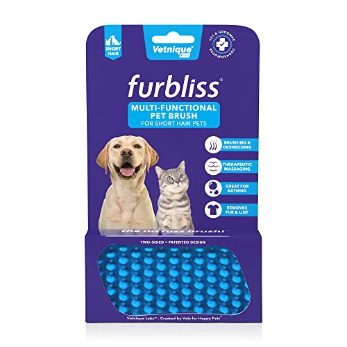 Furbliss Blue Multi-Functional Silicone Brush for Small Pets