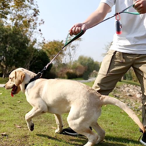 VIVAGLORY Dual Handle Dog Leash, Reflective Training Lead