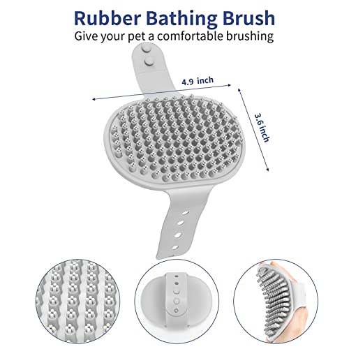 Gray 5-in-1 Dog Grooming Kit for Short-Long Haired Pets