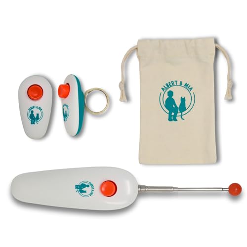 Cat Training Kit - Clicker, Stick, Pouch, Guide