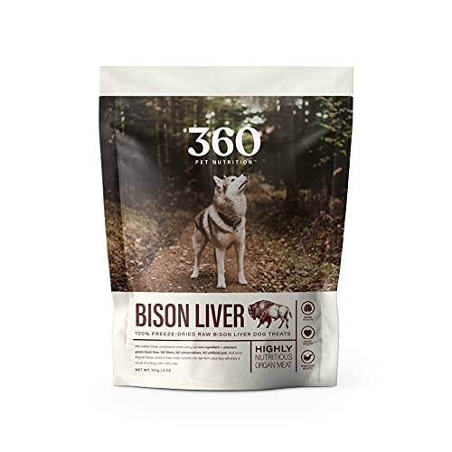 USA-Made Freeze Dried Bison Liver Treats, 4oz