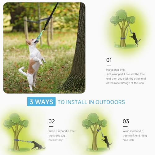 Adjustable Bungee Tugger Toy with Chew Ropes for Dogs