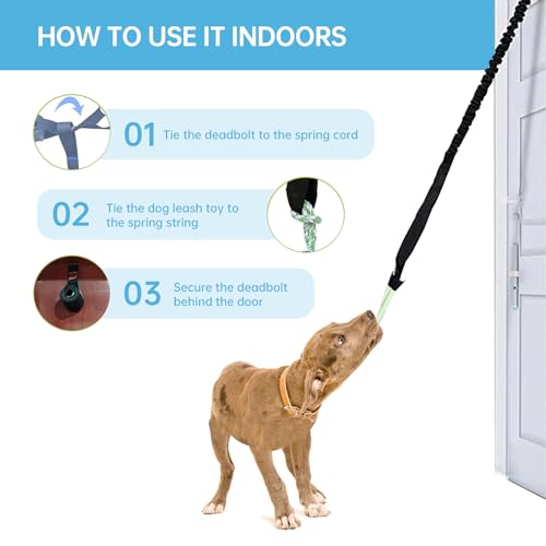 Adjustable Bungee Tugger Toy with Chew Ropes for Dogs
