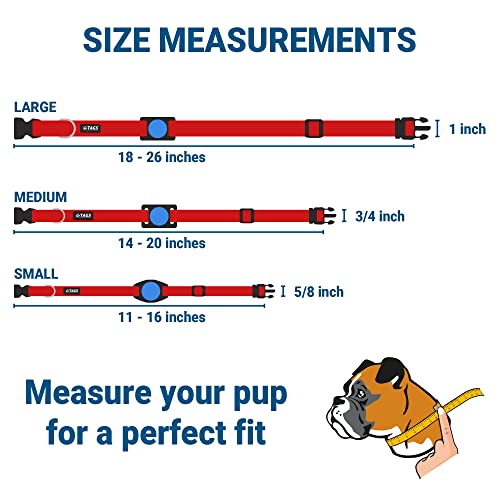 Personalized AirTag Dog Collar - Custom Text