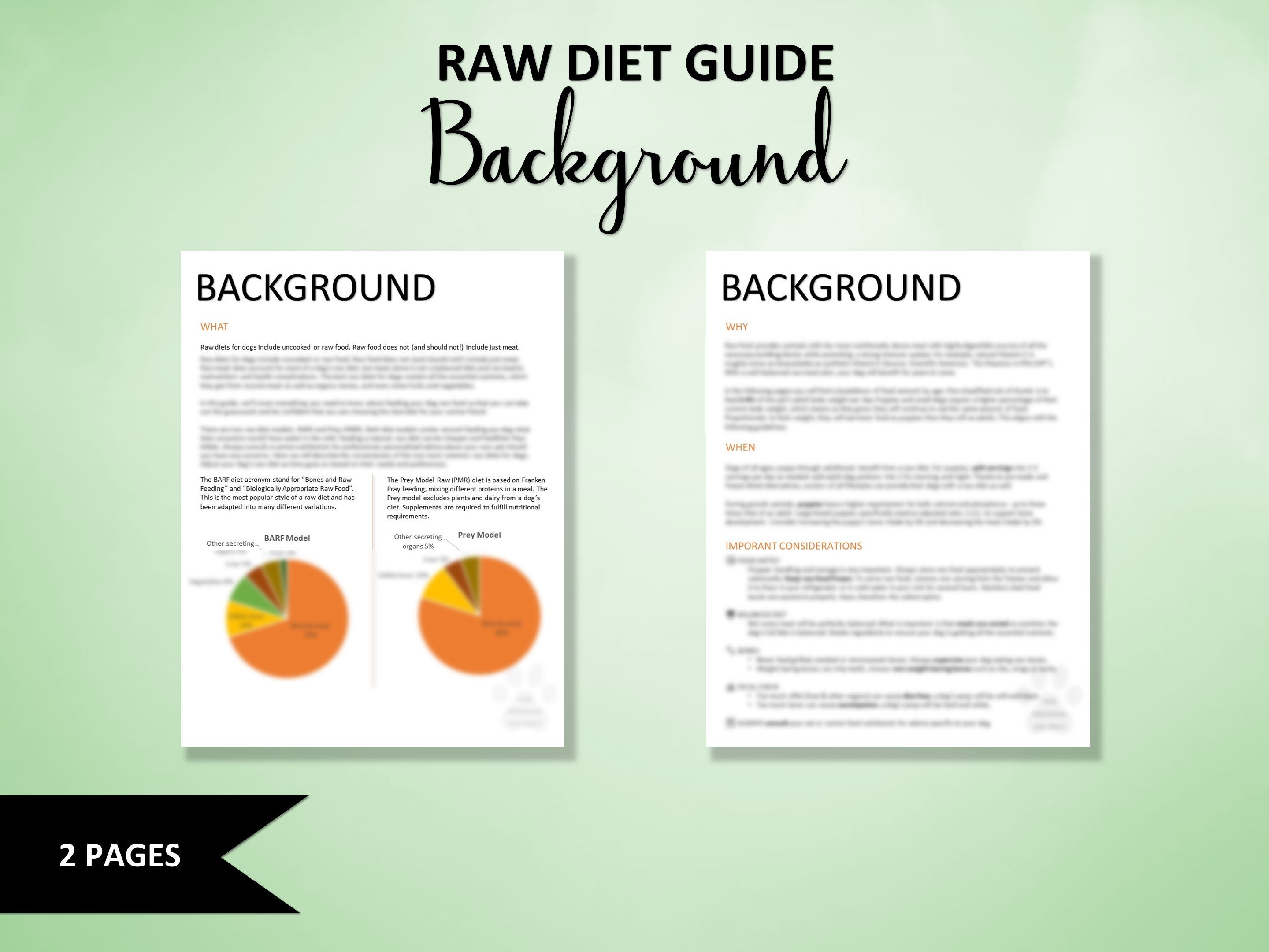 Dog's Raw Food Guide | BARF & PREY Model