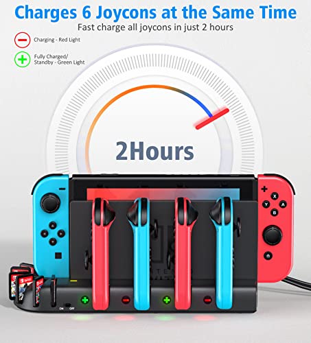 Nintendo Switch Controller Charging Dock & 8 Game Storage