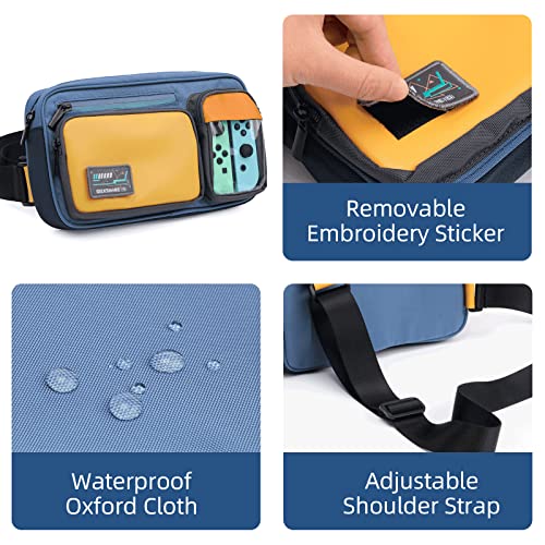 Geekshare Nintendo Switch Travel Messenger Bag (Blue/Yellow)