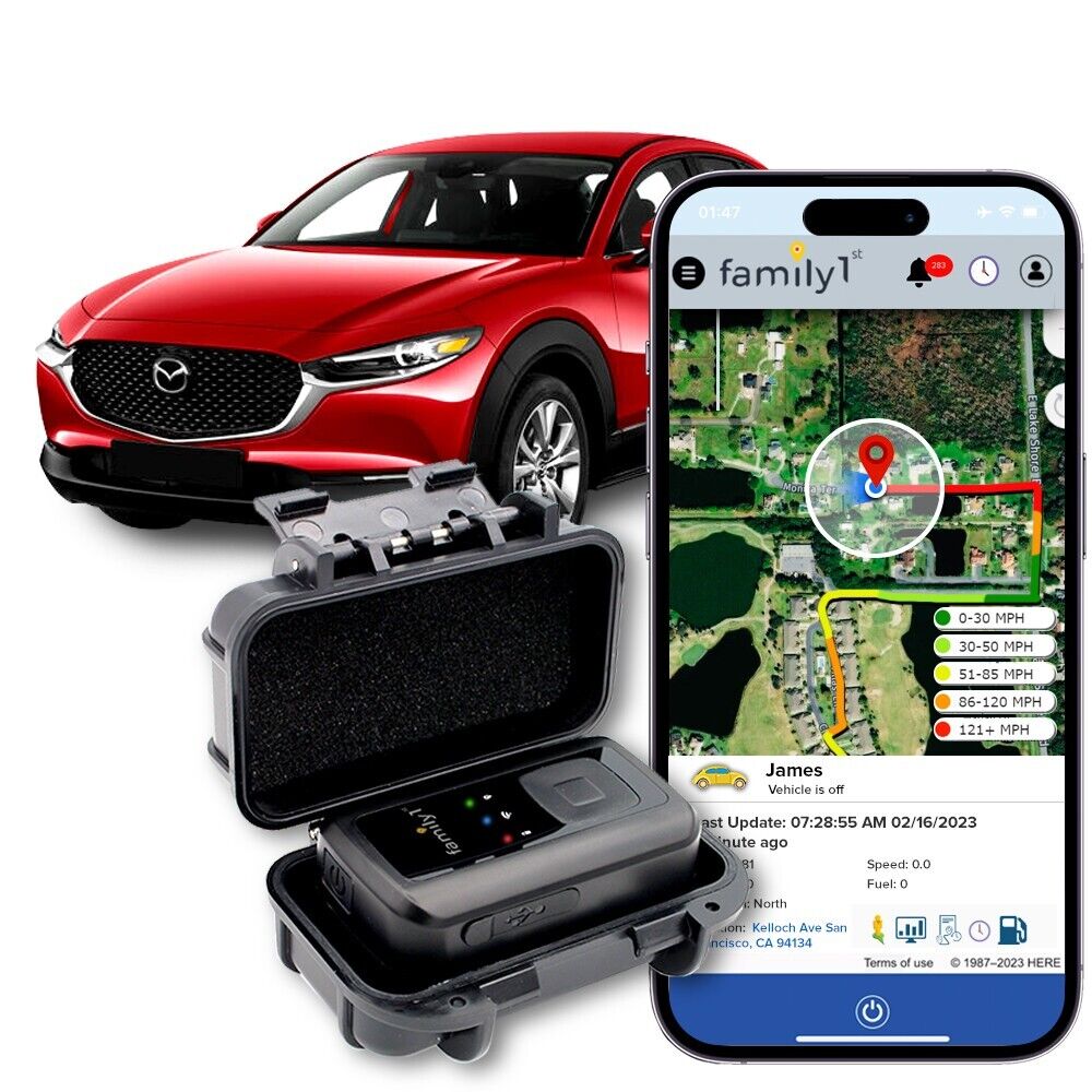 Compact GPS Tracker with Water-Resistant Case