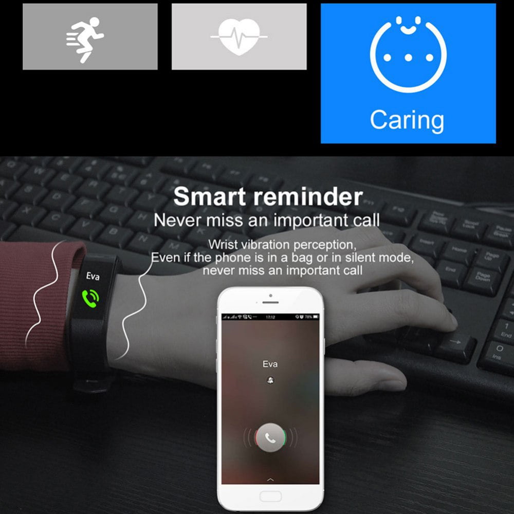 Waterproof Fitness Tracker with Heart Rate Monitor