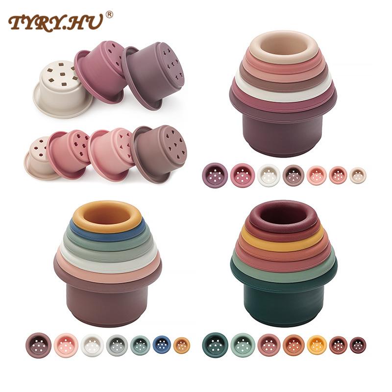 Silicone Teether & Stacking Toy Set for Babies
