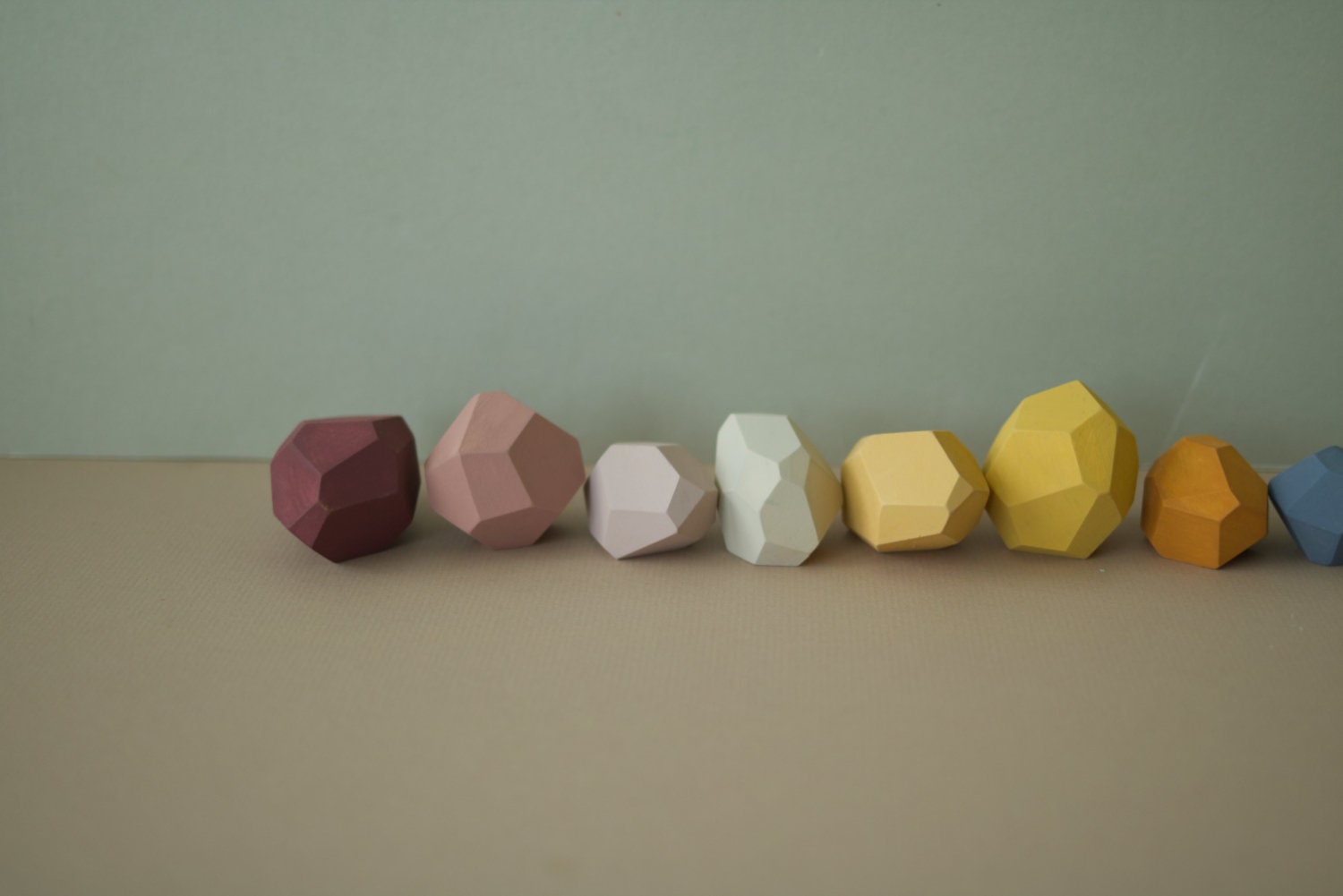 Montessori Wooden Balancing Stones - Set of 10