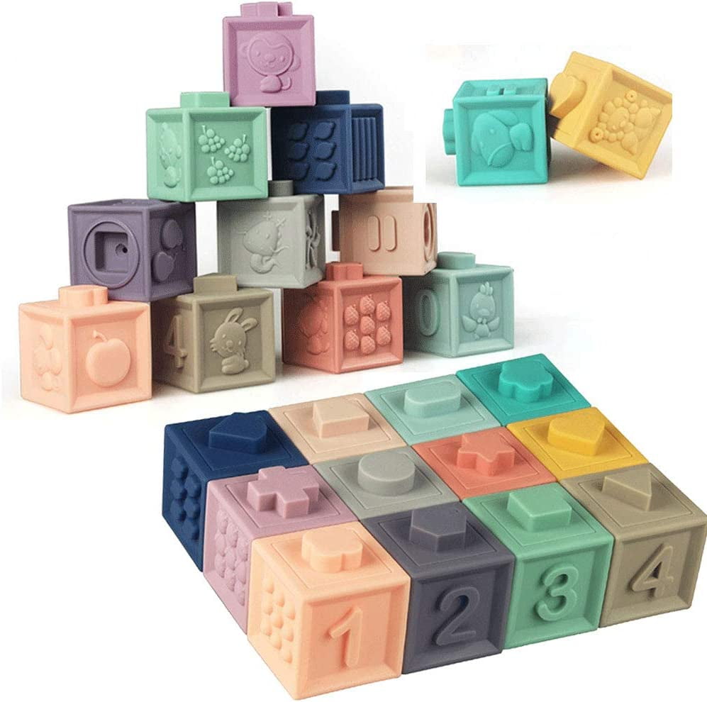 Montessori-style Soft Stacking Baby Blocks