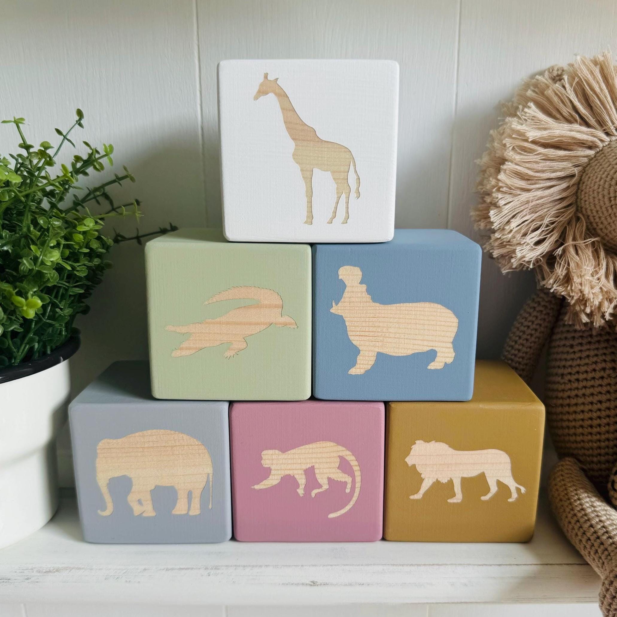 Jungle Safari Animal Building Blocks for Baby’s Nursery