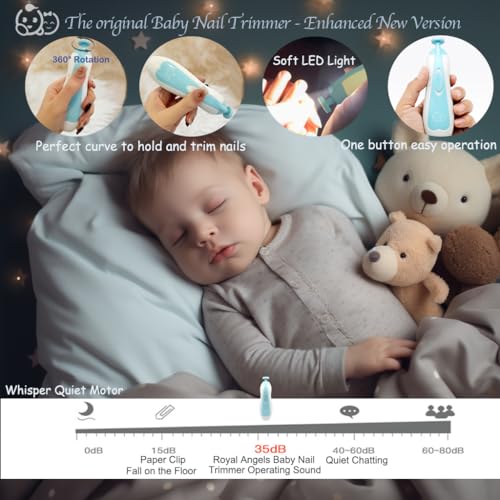 Baby-Nagelknipser Sicherer elektrischer Baby-Nagelschneider, Baby-Nagelfeile-Kit