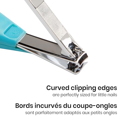 Fold-Up Nail Clipper, Arctic Blue, 2-Pack