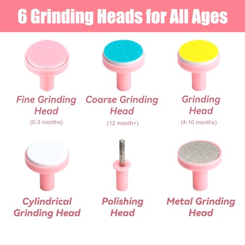 Electric Baby Nail Trimmer with Light - Pink