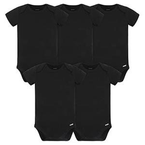 5-Pack Gerber Baby Onesies, Black, 0-3 Months