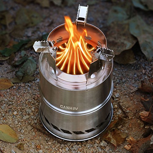 CANWAY Wood Stove, Windproof Backpacking Survival Stove