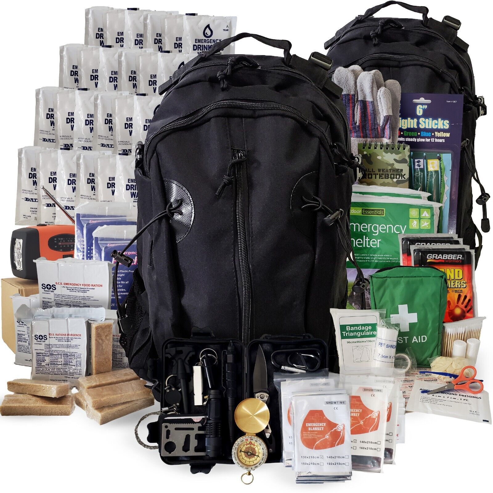 4-Person Survival Backpack for 72 Hours