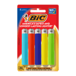 BIC Classic Lighter 5-Pack, Assorted Colors