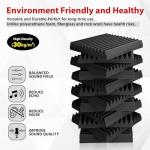 Acoustic Foam Panels for Walls (12Pack), Black