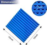 52 Pack Acoustic Foam Panels - Black/Blue