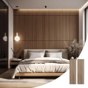 Oak Wood Slat Panels | Soundproof Wall Decor