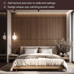 Oak Wood Slat Panels | Soundproof Wall Decor