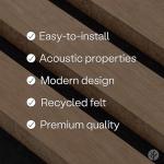 Oak Wood Slat Panels | Soundproof Wall Decor